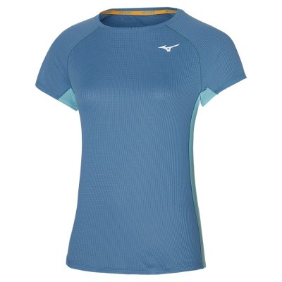 Camisa Mizuno Dryaeroflow Tee Mujer - Azules Claro - Chile M830JCMONB